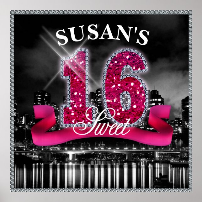 Póster Luces de la ciudad dulces Dieciséis ID117 (Frente)