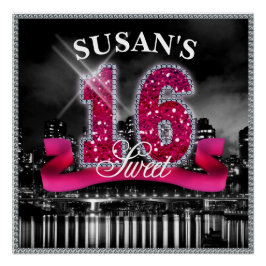 Póster Luces de la ciudad dulces Dieciséis ID117