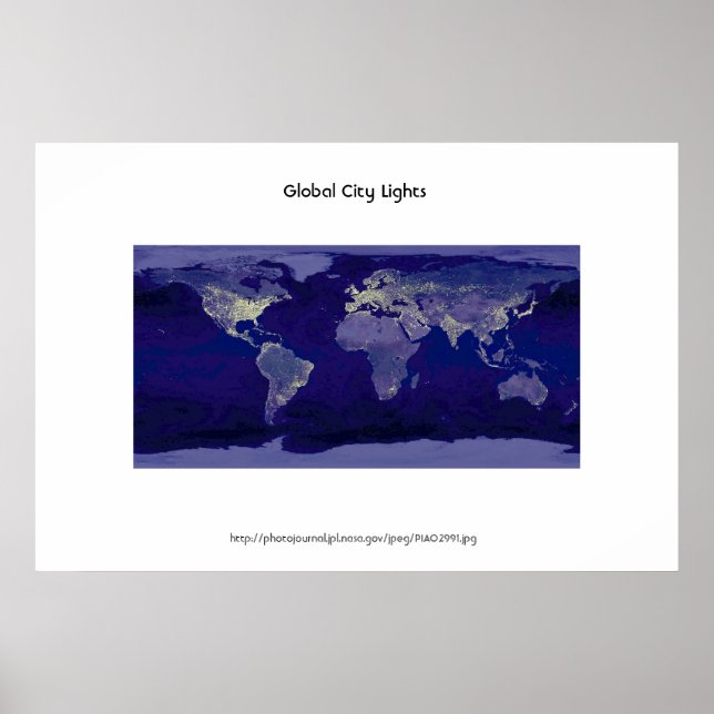 Póster Luces de la ciudad global (Frente)