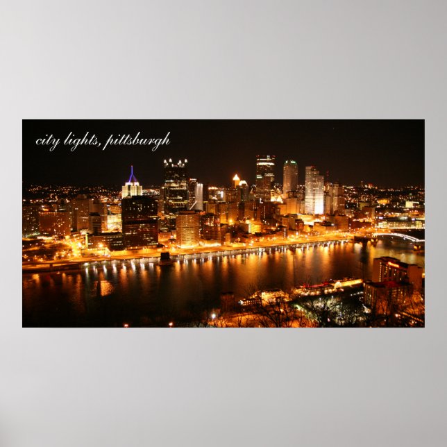 Póster luces de la ciudad, pittsburgh (Frente)