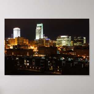 Póster Luces de la noche de Omaha