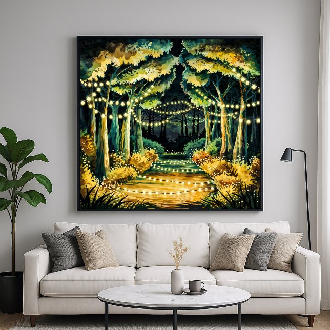 Póster Luces de los bosques nocturnos - Whimsical Painter (Subido por el creador)