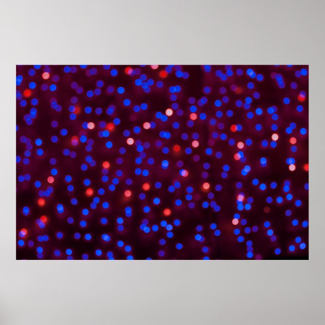 Póster Luces de navidad borrosas y brillantes. Abstención (Frente)