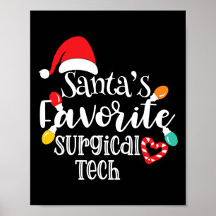 Póster Luces de Navidad de la tecnología quirúrgica favor
