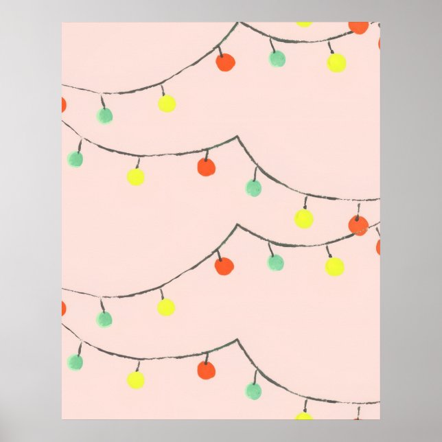 Póster Luces de Navidad en Cuerda  (Frente)