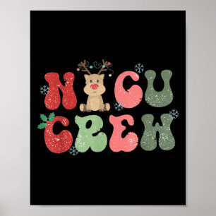 Póster Luces De Navidad Equipo Retro Nicu Reno Ciervo Neo