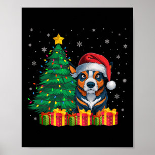Póster Luces de Navidades de Sombrero Santa Hat de ganado