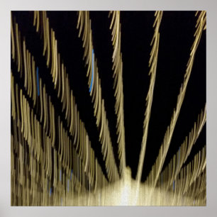 Póster Luces de Navidades dorados