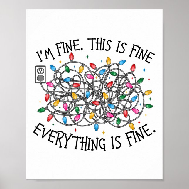 Póster Luces de navidades Estoy bien, todo está bien, Nav (Frente)