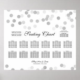 Póster Luces de Purpurina del Relieve metalizado plateado