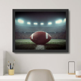 Póster Luces del campo del estadio de fútbol panorámico