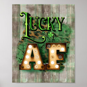 Póster Luces del marquesino irlandés St. Patrick's Day Lu