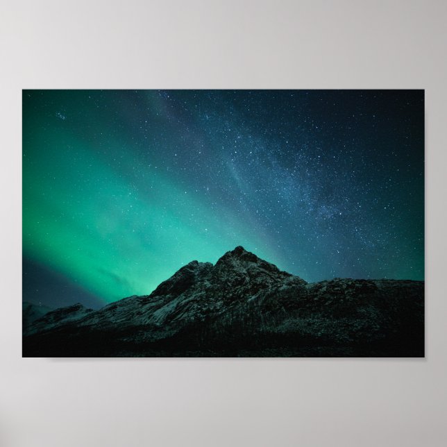 Póster Luces del Norte de Noruega (Frente)