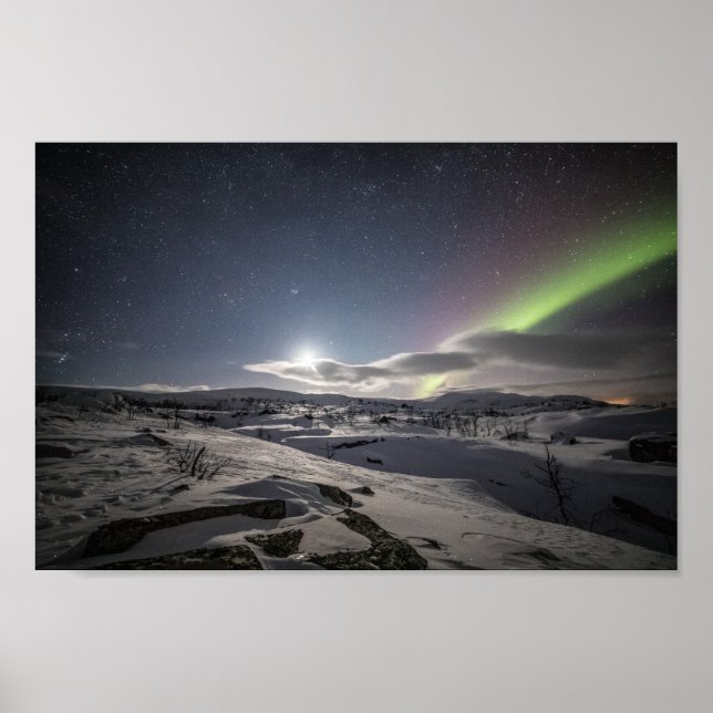 Póster Luces del Norte de Noruega (Frente)