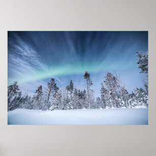 Póster Luces del Norte en el norte de Noruega