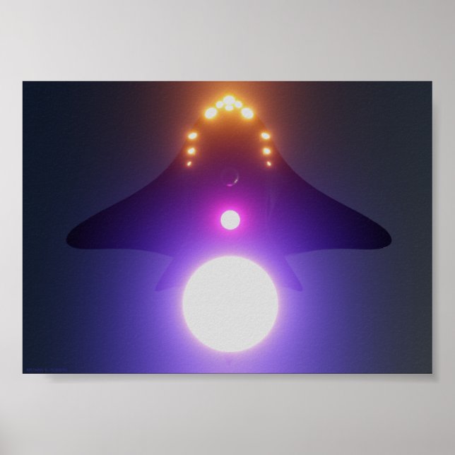 Póster Luces en el cielo - Poster de barcos de ciencia fi (Frente)