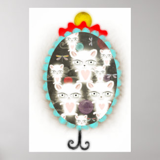 Póster Luces gatos dragonfly niños sala Colossal