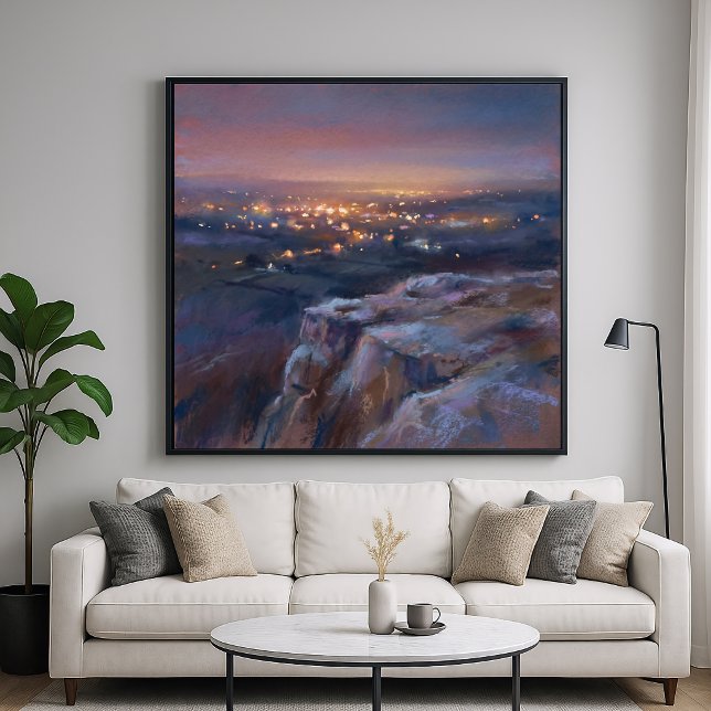 Póster Luces Lejanas de la Ciudad - Estilo Pastel Impresi (Subido por el creador)