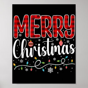 Póster Luces Navideñas Gorro de Santa Navidad Divertida F