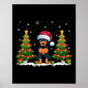 Póster Luces navideñas Ministra Perro Santa Navidades