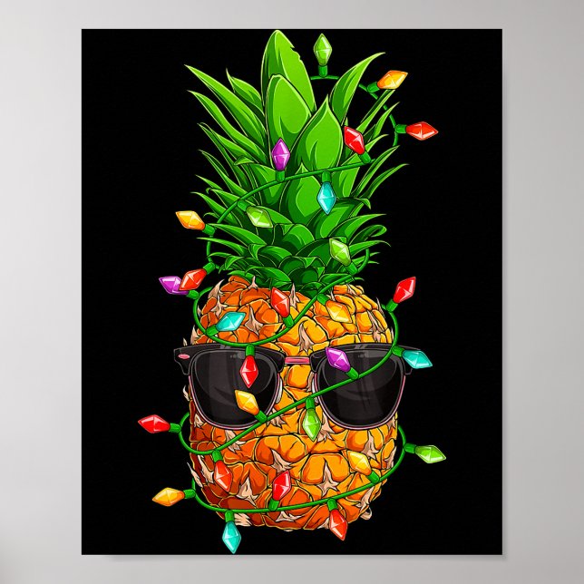 Póster Luces Ne Sungles Julio Trocal Navidad Hawaiano  (Frente)