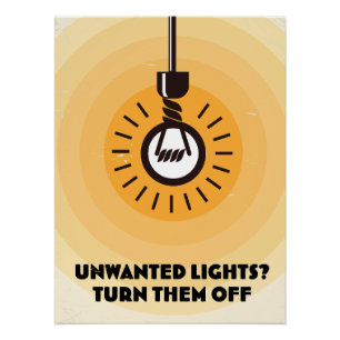 Póster ¿Luces no deseadas? Apágalas