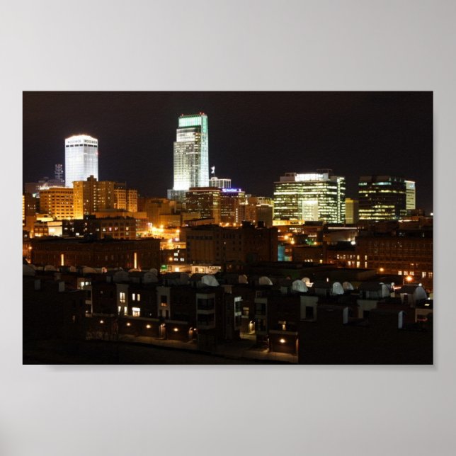 Póster Luces nocturnas de Omaha (Frente)