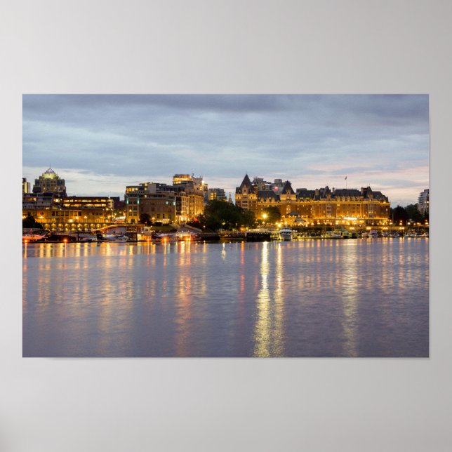 Póster Luces nocturnas del puerto Victoria (Frente)