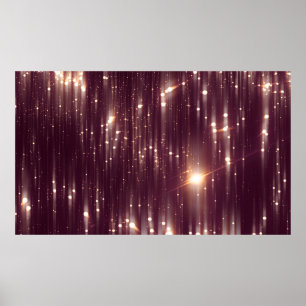 Póster Luces rosas abstractas de glamur con purpurina