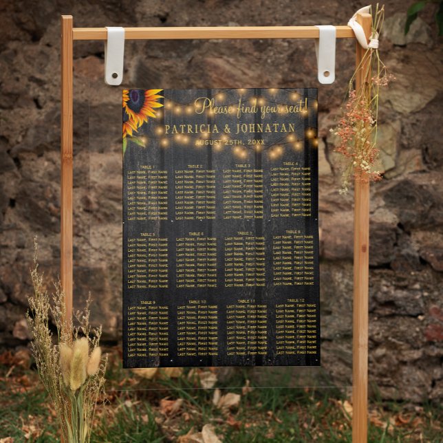 Póster Luces rústicas de madera floral boda de asiento (Subido por el creador)