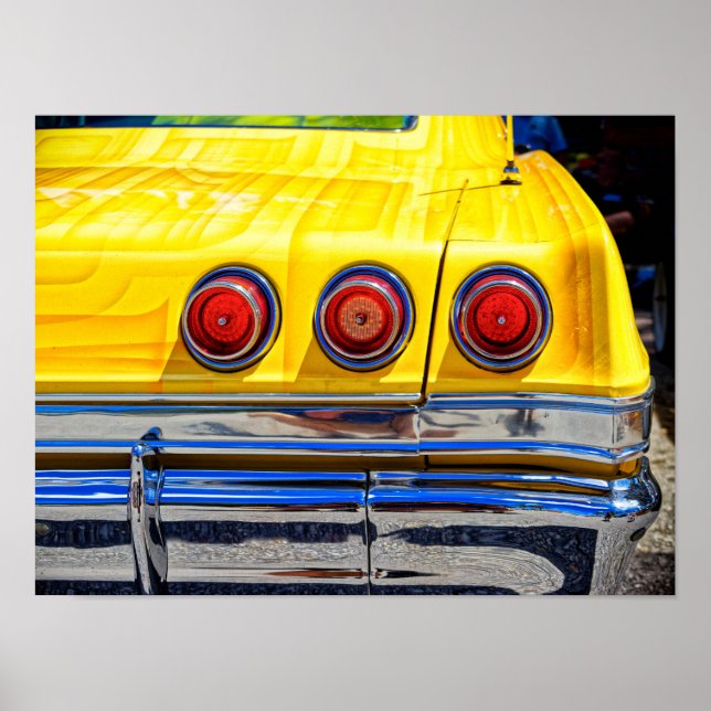 Póster Luces traseras coloridas (Frente)