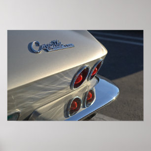 Póster Luces traseras de Corvette Stingray - Condado de O