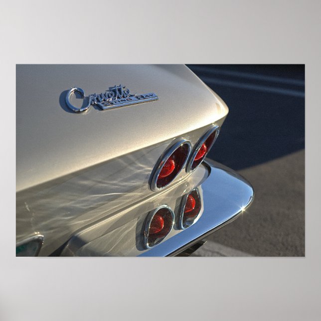 Póster Luces traseras de Corvette Stingray - Condado de O (Frente)
