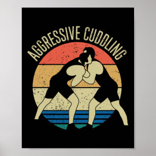 Póster Lucha agresiva contra el acoso sexual en luchas re