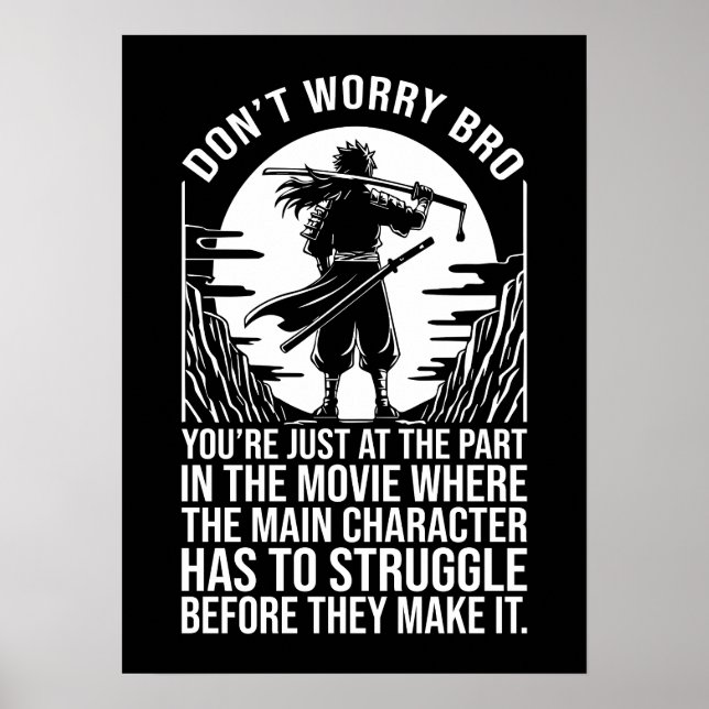 Póster Lucha Antes De Hacerlo - Motivación animadora (Frente)