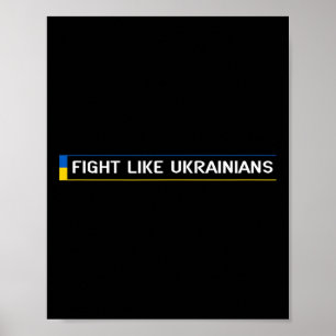 Póster Lucha como ucranianos ucraniano Zelensky Ucrania A