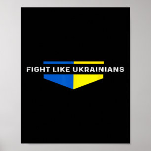 Póster Lucha como ucranianos ucraniano Zelensky Ucrania I