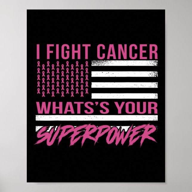 Póster Lucha contra el cáncer: ¿Cuál es tu superpoder? (Frente)