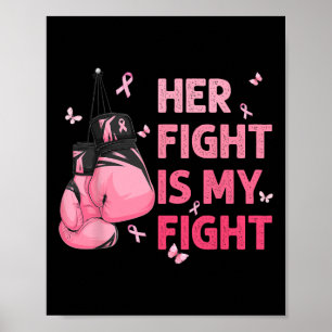 Póster Lucha contra el cáncer de mama Apoyo a la toma de 