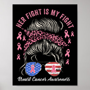Póster Lucha contra el cáncer de mama Conciencia Pink Rib