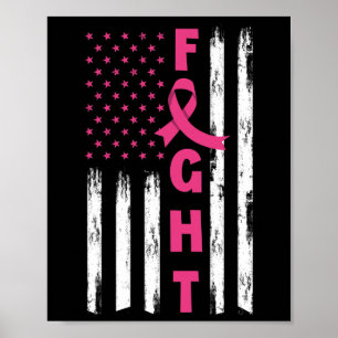 Póster Lucha contra el cáncer de mama Estados Unidos Band