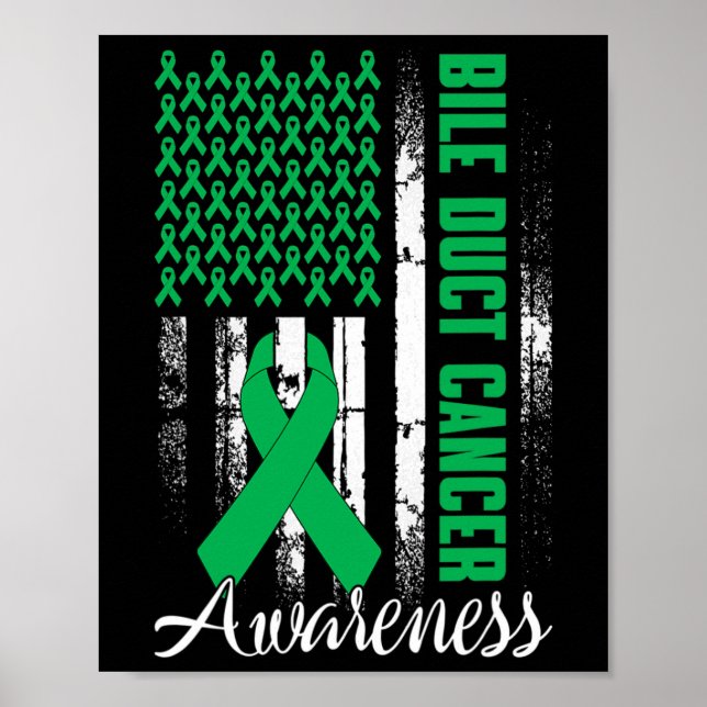 Póster Lucha contra el cáncer de mama Kelly Green Ribbo (Frente)