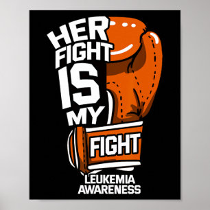 Póster Lucha contra el cáncer de sangre por leucemia