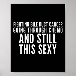 Póster Lucha contra el cáncer del conducto biliar pasando