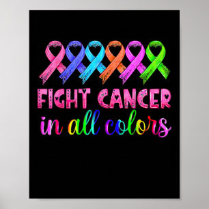 Póster Lucha contra el cáncer en toda conciencia de cánce