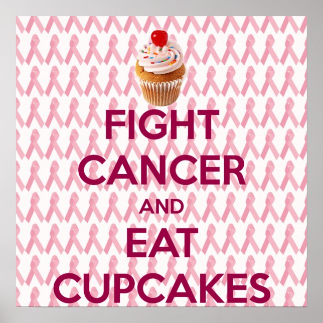 PÓSTER LUCHA CONTRA EL CÁNCER Y COME PASTELITOS (Frente)