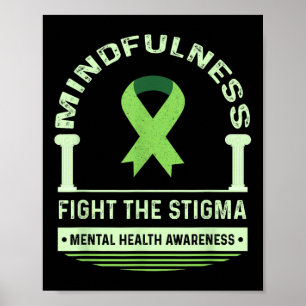 Póster Lucha contra el estigma Camisa Concienciación sobr