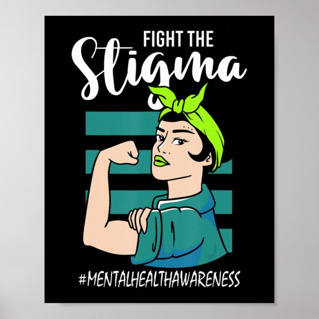 Póster Lucha contra el estigma: conciencia de estabilidad (Frente)