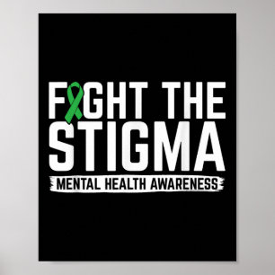 Póster Lucha contra el estigma Concienciación sobre la sa