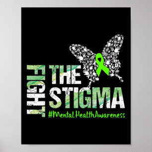 Póster Lucha contra el estigma: regalo de concienciación 